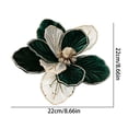 thumbnail image 3 of Torqee Artificial Poinsettia Flowers, Christmas Fake Floral Stems with Velvet Petals, Winter Holiday Home Decor, Green, 8.7x8.7in, 3 of 4