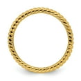 thumbnail image 2 of Sterling Silver Gold-Plated Twisted Ring, 2 of 7