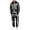 Black, variant on Norvella Mens Halloween Outfit Sets 2 Piece Skeleton Print Long Sleeve Hooded Pullover Sweatshirts Drawstring Jogger Pants