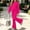 Hot Pink, variant on LOINRODI Girls Sweat Outfit Set, Soft Crewneck Long Sleeve Flare Leg Relaxed Fit Fashion Casual Fall Winter Clothes Hot Pink Size 7-8