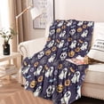 thumbnail image 2 of Dark Halloween Pattern Round Blanket,Comfortable Soft Flannel Throw Blanket,All Season,Warm Lightweight Blankets for Sofa Bed Couch Living Room Chair 60"x60", 2 of 5