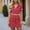 🔥 Red, variant on Sentmoon Denim Dress for Women with Pockets Short Sleeve Lapel Semi Formal Dresses for Women 2026 Summer Solid Color Regular Fit Stretchy Button Down with Zipper Formal Party Dress
