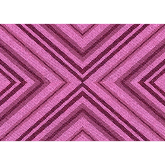 Ahgly Company Indoor Rectangle Patterned Crimson Purple Area Rugs, 3' x 5'