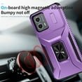 thumbnail image 2 of Cowithday for Motorola Moto G Stylus 5G (2023) Case with Slide Camera Cover, [Full Camera Protection] [Magnetic Rotated Kickstand] Military Grade Shockproof Heavy Duty Case Cover, Purple, 2 of 8