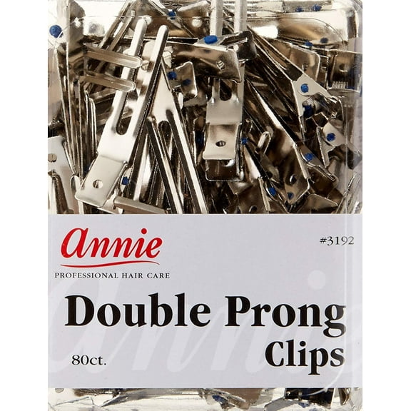 Annie Adult, Child & Teen Double Prong Hair Clips, Silver, 80 ct