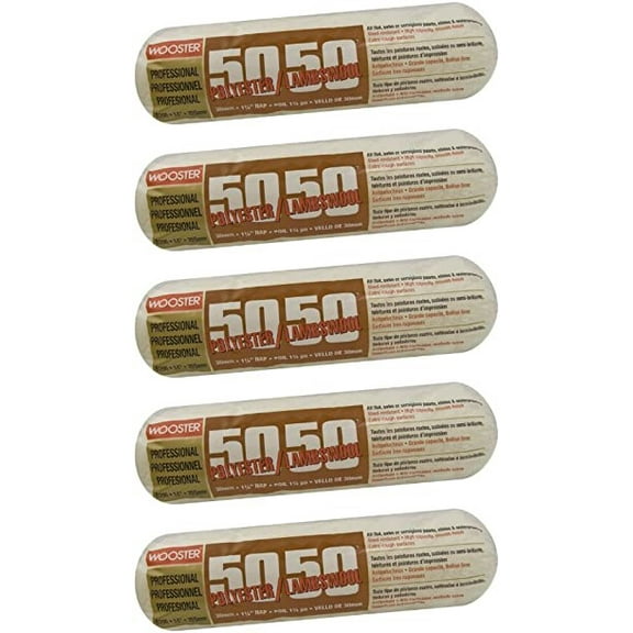 Wooster 9" Paint Roller Cover, 1-1/4" Nap, Knit Lambswool/Polyester R298-9