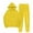 Yellow, variant on Women's 2 Piece Outfits Drawstring Hoodie and Pants Sets with Pockets Long Sleeve Pullover Tracksuit Sportswear (XL, Yellow)