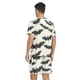 thumbnail image 2 of joogoo Men's Pajama Set Bats Halloween V-Neck Pj Shorts Set 2 Piece Loungewear Sleepwear XL, 2 of 7
