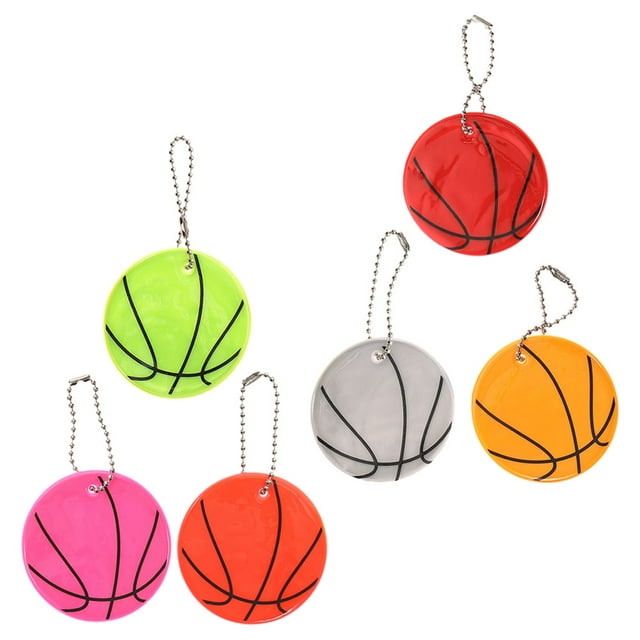 BEADCEST 6Ud Llavero Reflectante De Baloncesto Plástico Para Y Visible
