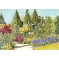 thumbnail image 2 of Miller, Dianne 24x18 Gold Ornate Wood Framed with Double Matting Museum Art Print Titled - Aquarelle Garden IX, 2 of 4