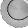 thumbnail image 2 of Holiday Time 13 Inch Plastic Scalloped Charger Plates in Silver Color, 2 of 3