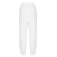 thumbnail image 5 of MIUOWANP Wide Leg Sweatpants Women Cotton Women Casual Solid Color Trousers High Waisted Pants Loose Sports Sweatpants XXL White, 5 of 5
