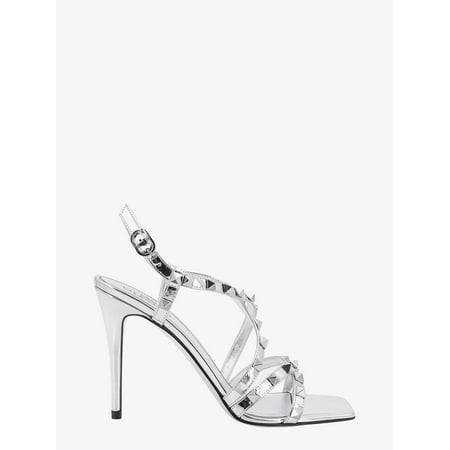 

Valentino Garavani Woman Rockstud Woman Silver Sandals