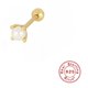 thumbnail image 1 of Pendientes de plata de ley 925 antialérgicos con diseño de hip hop para mujeres y hombres, con diseño de hueso de oreja y clavos, de estilo europeo y americano, 1 of 1