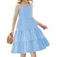thumbnail image 1 of Vestido Arshiner para niña pequeña, verano, sin mangas, 4-5T, azul claro, 1 of 6
