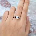thumbnail image 2 of Jewelerix 925 Silver Emerald Cut Ring Moissanite Diamond Engagement Ring 2 CT Handmade Jewelry Anniversary Promise Ring Gift, 2 of 5