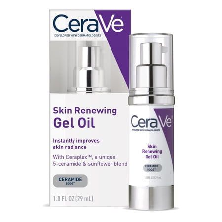 CeraVe Skin Renewing Gel Oil Hydrating Face Moisturizer for Radiant Skin 1 fl oz