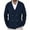 Blue, variant on Mens Sweater - Casual Lapel Double Knit Cardigan Sweater Jacket, Coat - Like Warmth, Daily Office Casual Wear, Breathable Wool Blend, Classic Men's Clothing