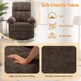 thumbnail image 2 of Korser Small Recliners for Small Spaces,Swivel Rocker Recliner Chair with Side Pockets for Living Room,Brown, 2 of 7