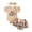 Beige, variant on Baby Girl Clothes Newborn Infant Summer Outfits Short Ruffle Sleeve Romper Leopard Print Skirt Cute Bow Headband Set Beige 3-6 Months