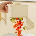 thumbnail image 6 of FURNIX Corner Sink Strainer for Food Waste,Plastic Suction Cup Basket,Sink Storage Rack Holder,Triangle Storage Rack with Drain Hole,Corner Hanging Sink Strainer with Press Dumping & Self-Cleaning, 6 of 9