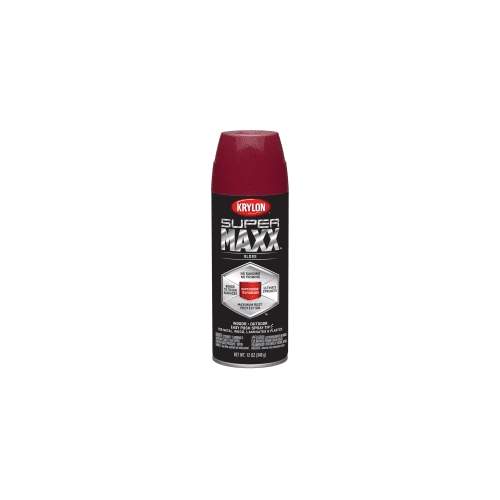 krylon k08953000 supermaxx allinone spray paint, gloss burgundy, 12