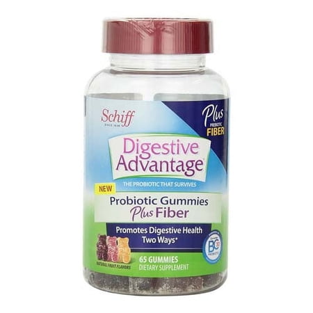 Schiff Vitamins Digestive Advantage Probiotic Gummies Plus Fiber, 65 Ea