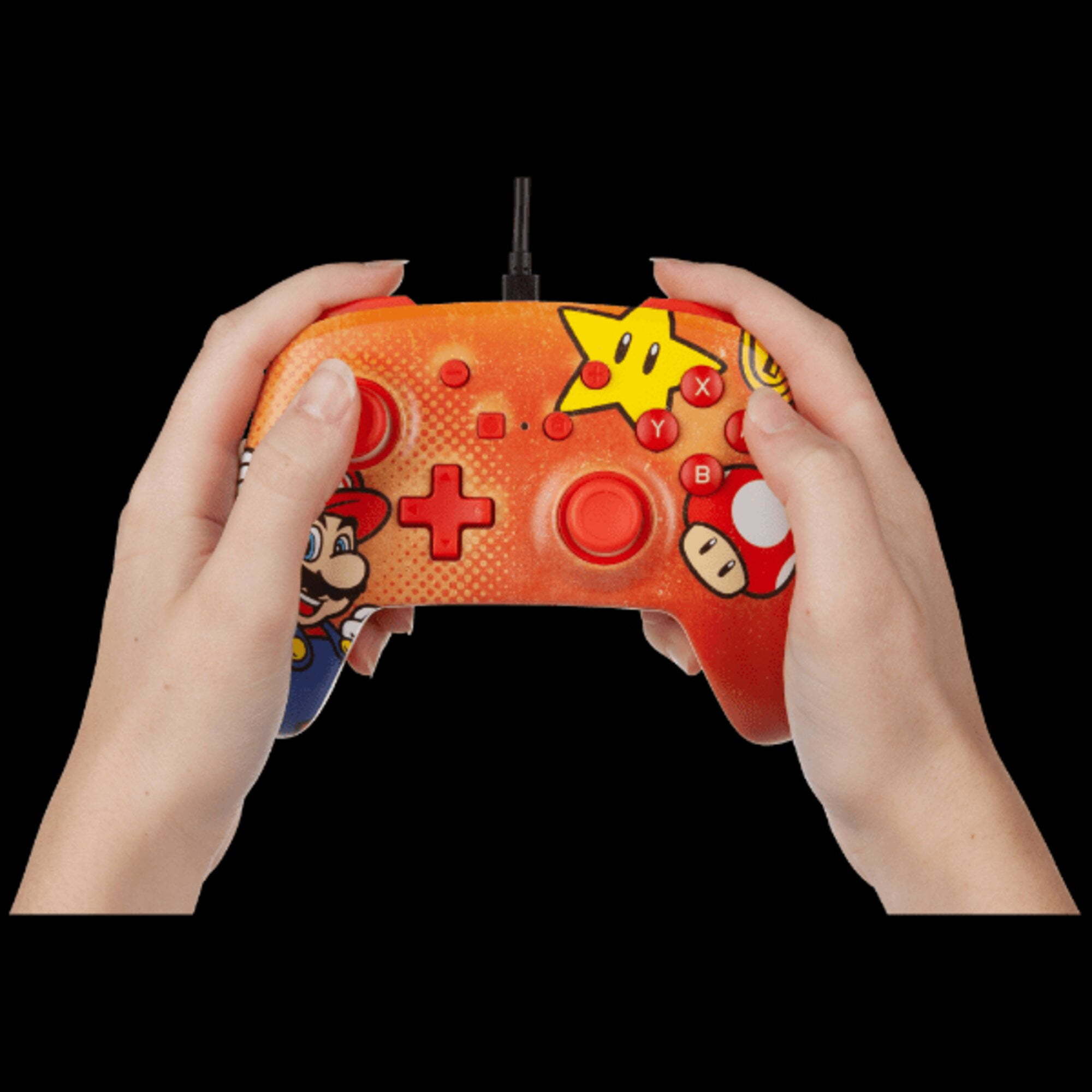 Enhanced Wired Controller for Nintendo Switch - Mario