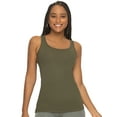 thumbnail image 3 of Felina Womens Cotton Ribbed Tank Top 3-Pack (Grape Leaf Cashew, X-Large), 3 of 3