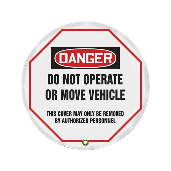 Accuform Steering Wheel Cover,Do Not Operate,20 KDD824