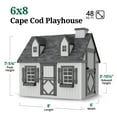 thumbnail image 3 of Little Cottage Co. 6x8 Cape Cod Playhouse with Floor, Outdoor Wood Do-It-Yourself Kit, 3 of 12