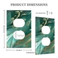 thumbnail image 3 of Haiem Green And Gold Marble Pattern Decorative Wall Plates, 1-Gang 5.0" x3.0", Unbreakable Thermoplastic Faceplate Cover for Decorator Receptacle Outlet & Switch-Style S, 3 of 6
