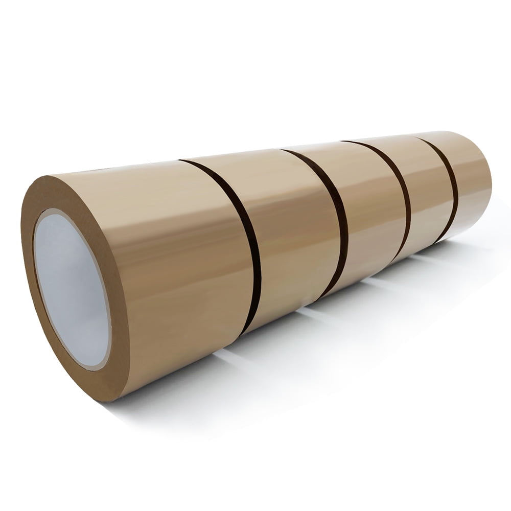 Coolpkg 6 Rolls 3 Inch x 110 Yards, 330ft, Brown Carton Tape, Sealing Packing Tape for Shipping, Moving, Storage