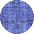 thumbnail image 1 of Ahgly Company Indoor Round Oriental Blue Industrial Area Rugs, 6' Round, 1 of 4
