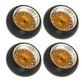 thumbnail image 1 of RC Drift Tire, Flexible 4 PCS Aluminum Alloy Plastic RC Replacement Drift Tires Slippy Surface For 1/28 RC Car, 1 of 8