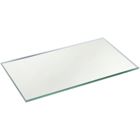 Plymor 3" x 5" Rectangle, 3mm Thick Non-Beveled Glass Mirror, Pack of 2
