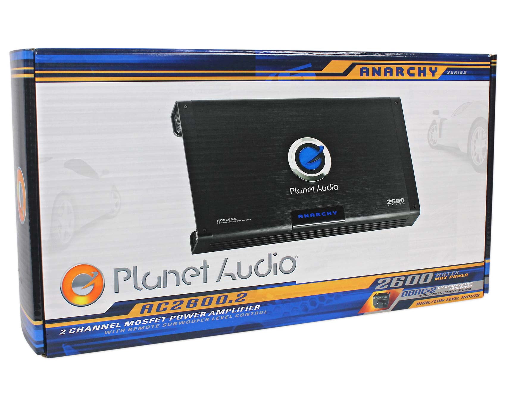 Planet Audio Anarchy AC2600.2 2600 Watt 2 Channel Car Amplifier+Amp Kit+Remote