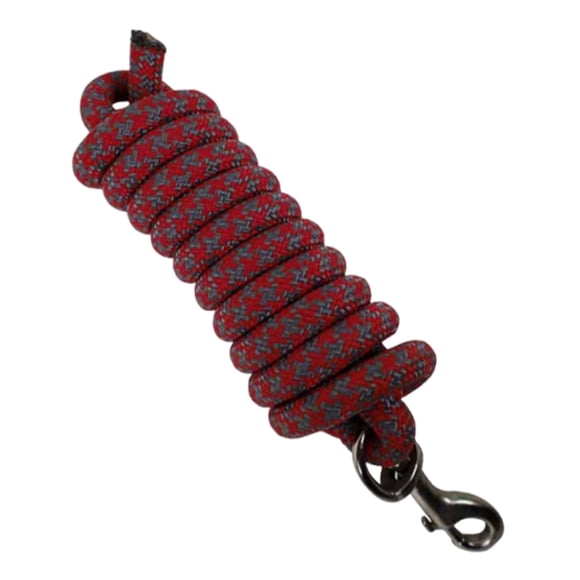 harper Long Horse Lead Rope 250cm Lunge Line for Walking Obedience Recall Daily Use Gray Red