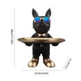 thumbnail image 3 of Figura Bulldog Francés Adorno Almacenamiento Resina Escultura Escritorio (), 3 of 3