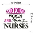 thumbnail image 4 of Girls God found women & made Nurses Cute Quotes & Sayings Wall Decal Decoration Nurse Appreciation Motivational Wall Quote Decal Lasts Years and Easily Removable - Size: 40 In(W) x 32 In(H), 4 of 5