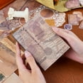 thumbnail image 3 of Retro Scrapbook Kit Vintage Scrapbooking Kit Scrapbook Paper Notepad Sticker Letter Paper Envelope Tape Card Diy Art Craft Project Making Journaling, 3 of 8