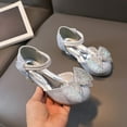 thumbnail image 3 of GYRATEDREAM Toddler Little Girl Low Heel Ballet Flats Mary Jane Shoes Glitter Princess Dress Shoes, 3 of 8