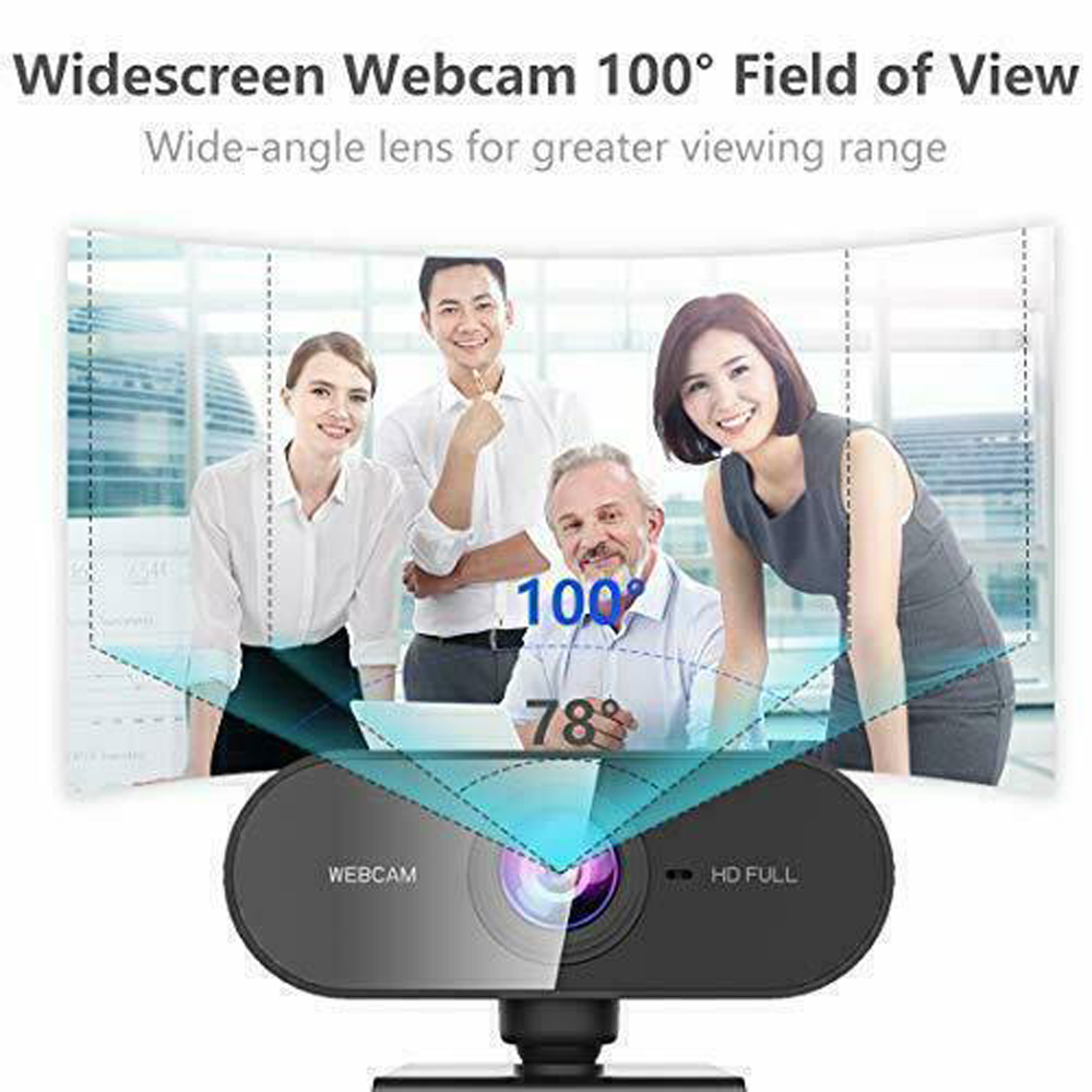 1080P Full HD Cam Microphone Webcam Aux Auto Focusing Web Camera for Live Streaming, Video Calling - image 4 of 9