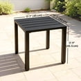 thumbnail image 2 of Table d'Appoint Extérieure en Métal Noir, Table d'Extrémité Carrée de 17,7 Pouces Résistante aux Intempéries pour Patio avec Pieds Ajustables pour Jardin, Bord de Piscine Ou Cour, Petite Table d'Accent Robuste pour Boissons et Plantes, 2 of 7