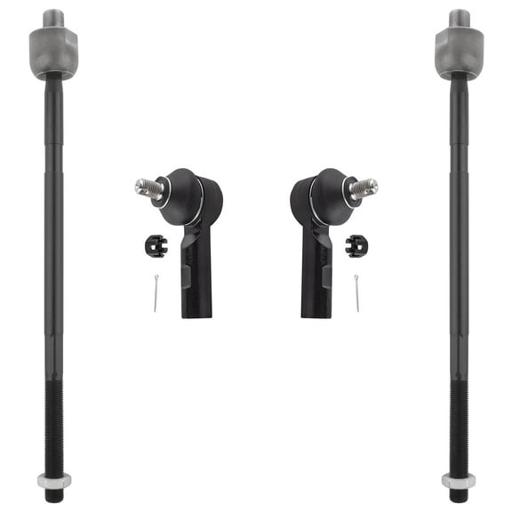 BOXI (Set of 4) Front Inner and Outer Tie Rods fit for Suzuki SX4 2007 2008 2009 2010 2011 2012 2013 / Replaces EV800714 ES800363