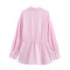 thumbnail image 4 of Tops de verano,Blusa de manga larga con solapa para mujer, camisa informal de poliéster, color liso, ideal para el hogar o la oficina, sopatenor, 4 of 8