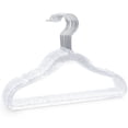 thumbnail image 1 of Percha transparente con purpurina, 10 piezas de perchas de plástico para colgar ropa, soporte para perchas sin costuras, artesanía excepcional, 1 of 1