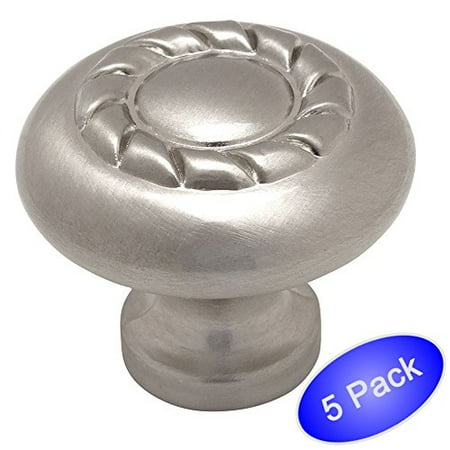 Top Knobs Scroll - Cosmas 4113SN Satin Nickel Rope / Scroll Cabinet Hardware Knob - 1-3/16