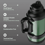 (2 pack) TAL 3L Stainless Steel Water Bottle, Green