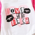 thumbnail image 5 of Ruyang Valentines Day Baby Girl Boy Outfit Long Sleeve Bubble Romper Sweatshirt Letter Printed Bodysuit Baby Clothes, 5 of 9